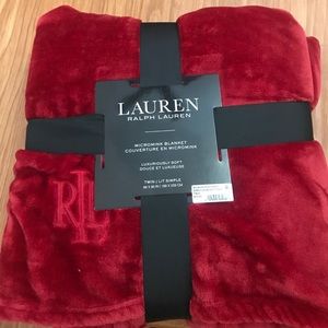 RALPH LAUREN MICROMINK LUXURIOUS TWIN BLANKET